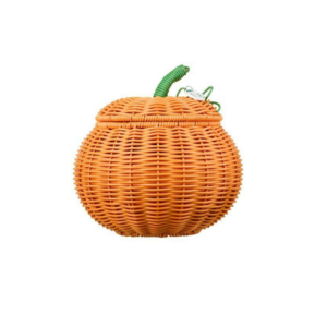 New Design Vintage Rattan Pumpkin Basket Outdoor Halloween Decoration Party Festival Decor Wholesale from Vietnam Factory