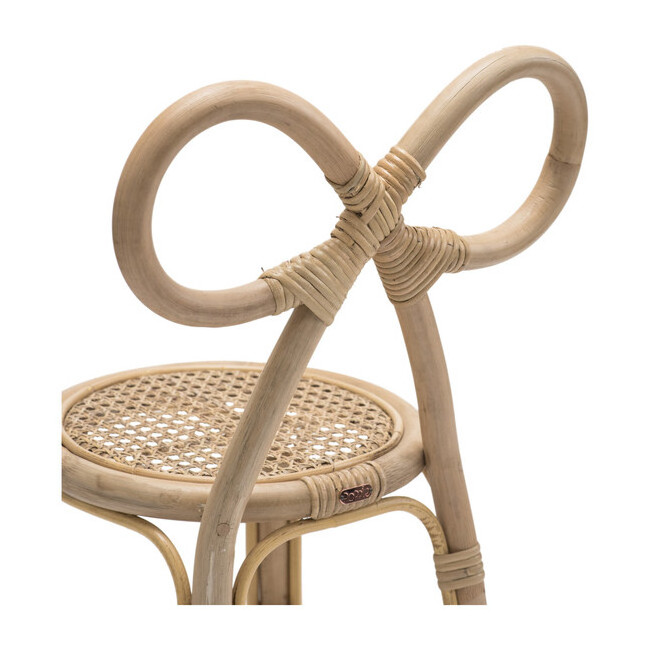 Hot selling handmade cute stylish natural rattan bow chair for kids small chairs from Vietnam