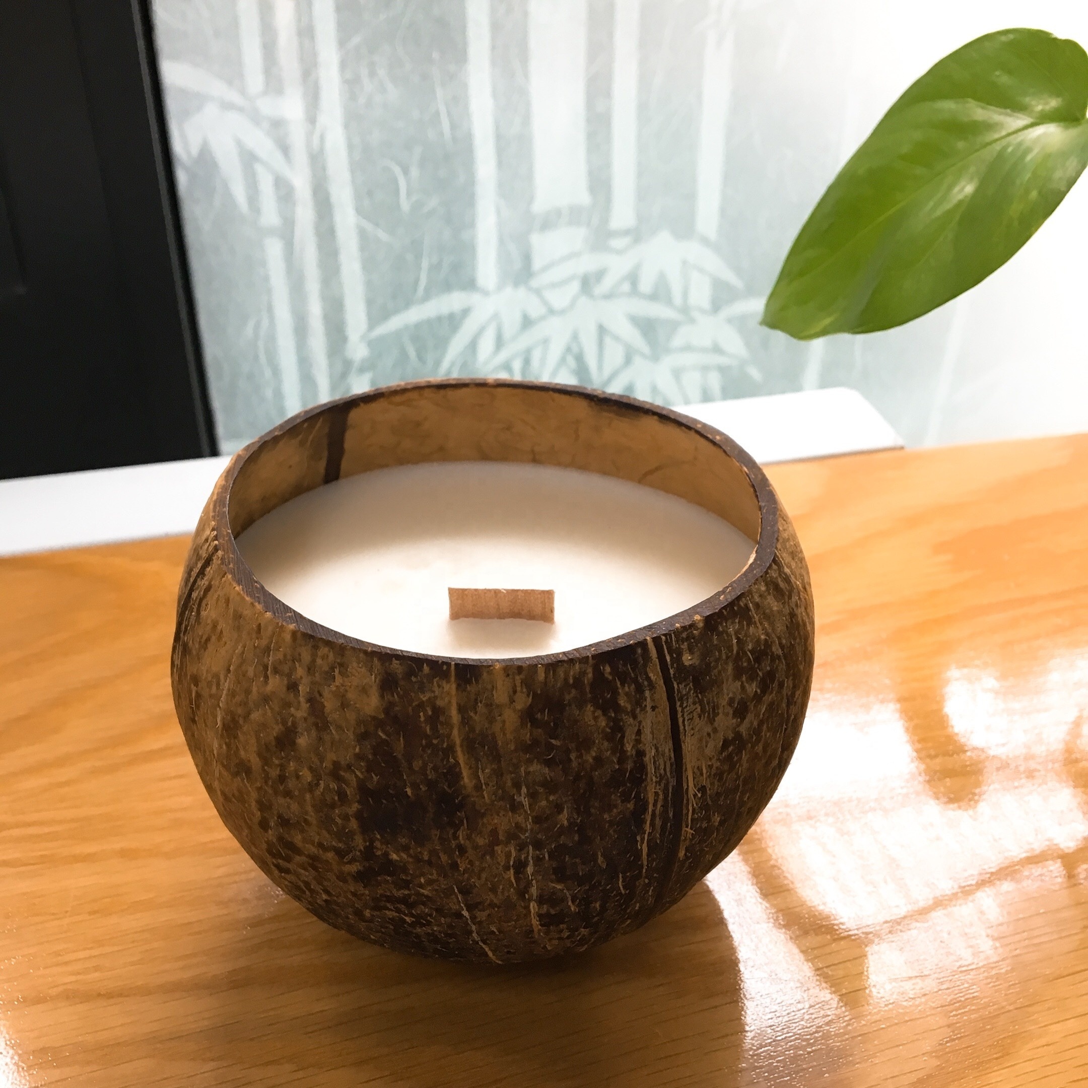 Eco - Friendly Handmade Cinnamon Scented Soy Wax Candle in Coconut Shell Bowl Laser Carton Box Christmas Cinamon Aromatherapy