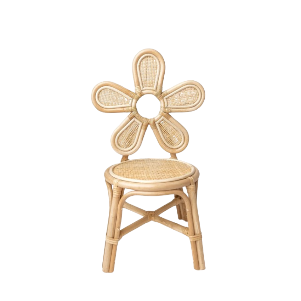 Manufacturing eco-friendly rattan floral children's chair children's furniture creativity design wholesale from Vietnam