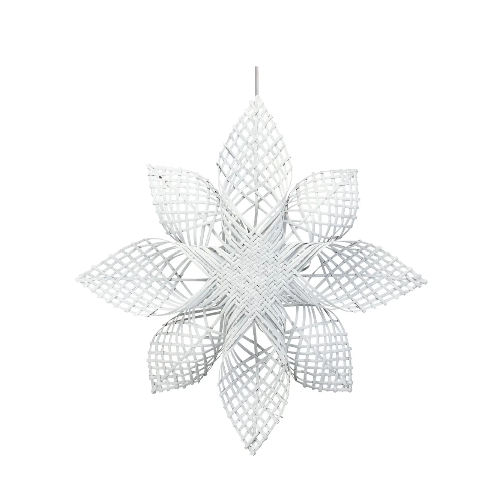 Nice price handwoven natural bamboo snowflake unique Christmas star hanging ornament holiday decoration from Vietnam