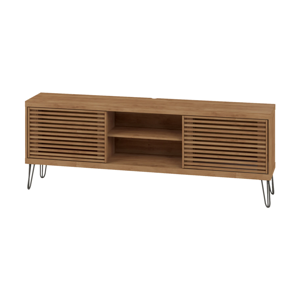 New product wooden TV cabinet with metal legs sliding doors modern elegant high quality furniture made in Vietnam