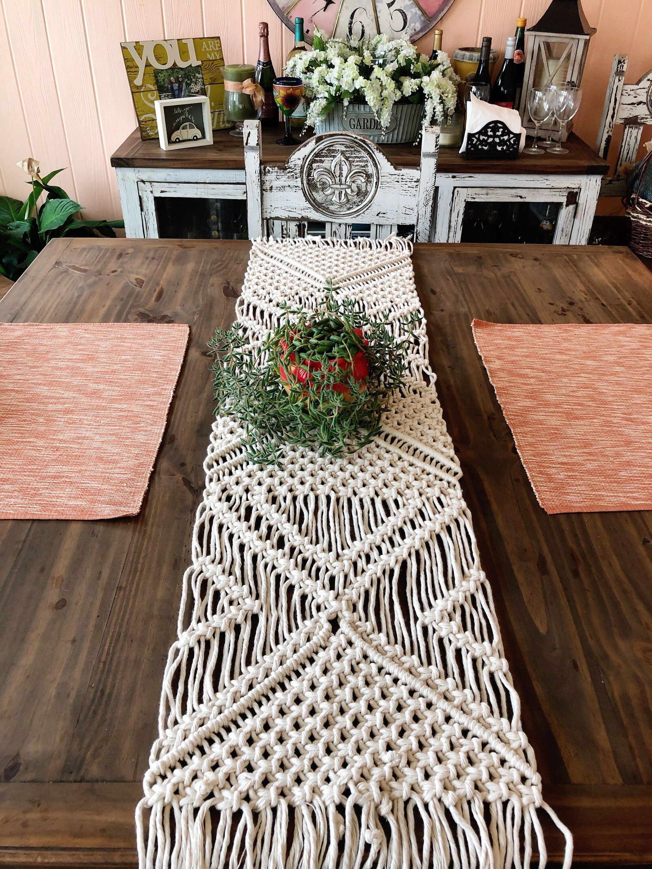 High quality wonderful decorative macrame table runner nice design for home decoration from Viet Nam