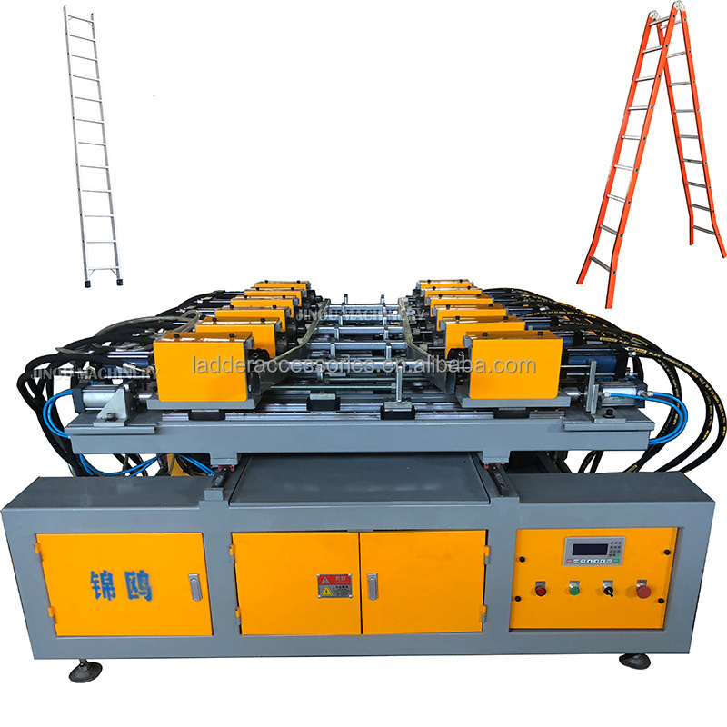 Fiberglass  ladder  making machine, manual tube expanding and riveting