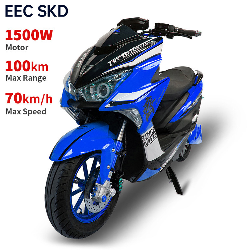 1500W 100km range e moped for lady electric motorcycle long-distance running