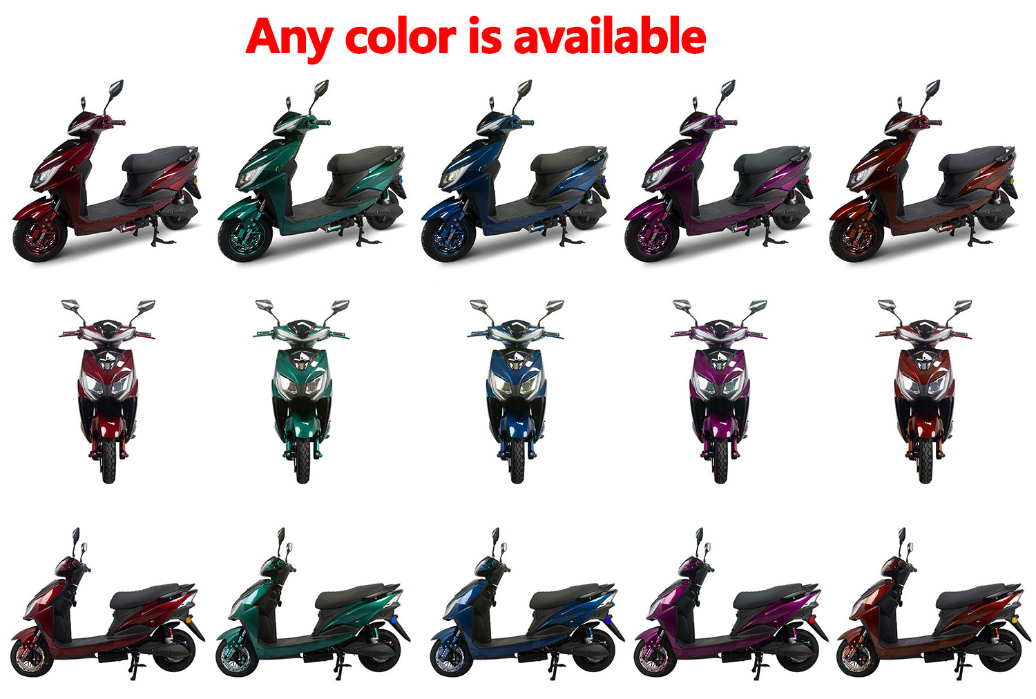 Wholesale 1000-1500W fashionable 2 wheel electric scooter adult electric motorcycle