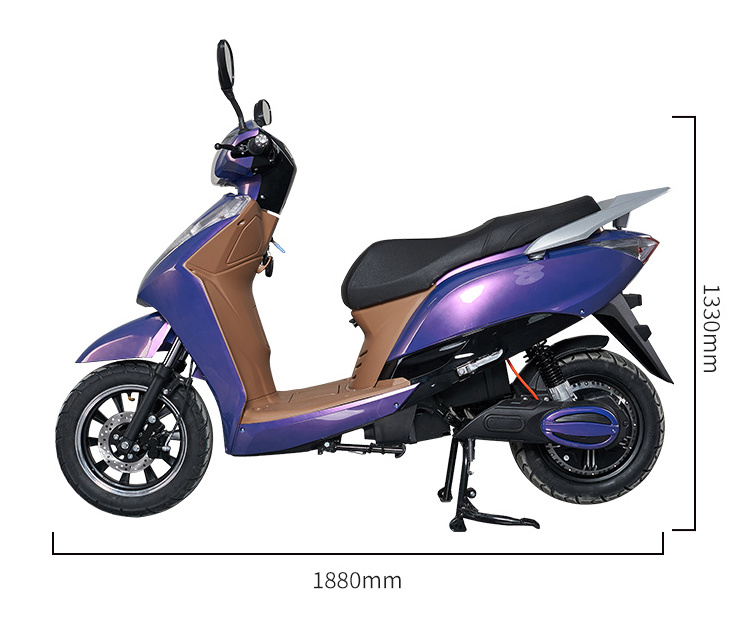 2 wheel electric motorcycle adult 600W/800W 40-50km/h speed 45-65km range pedal assist electric moped scooter