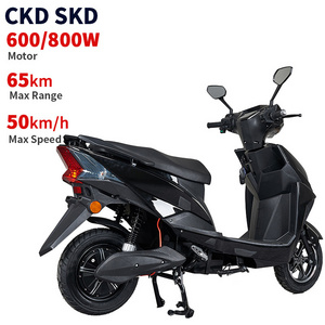 CKD SKD cheapest 600W/800W 40-50km/h speed 45-65km range two wheels electric scooter motorcycles for adults