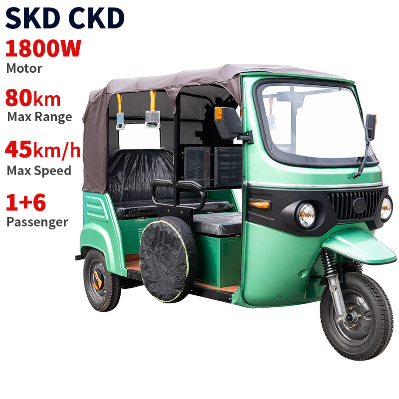 CKD SKD 12inch hot sale electric tricycle 1800W 45km/h speed 80km range electric tricycle manufacturer philippines