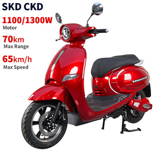 China popular cheap 2 wheel electric moped adult 12inch 65km/h speed 70km range vintage design electric motorcycle scooter