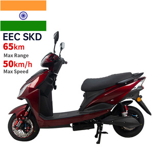 India CKD SKD 10inch 600W/800W 40-50km/h speed 45-65km range waterproof motor electric scooter moped