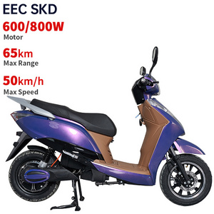 SKD CKD 600W/800W commuting use electric pedal scooter fashion purple electric moped for lady