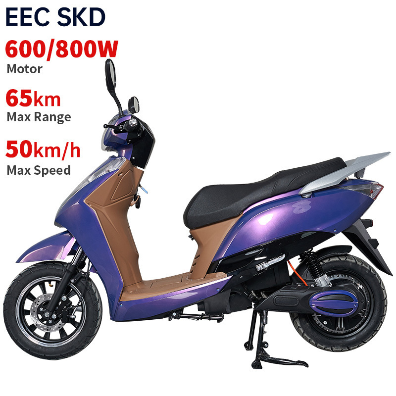 SKD CKD 600W/800W commuting use electric pedal scooter fashion purple adult electric moped