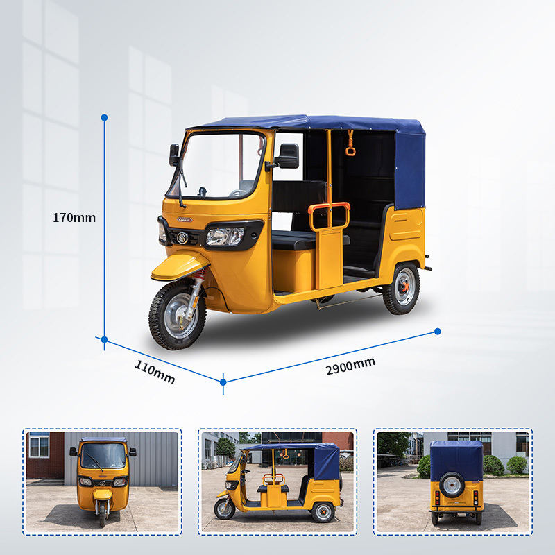 CKD SKD 12inch 3 wheel electric tricycle taxi 2000W 40km/h speed 100km range electric tricycle for family