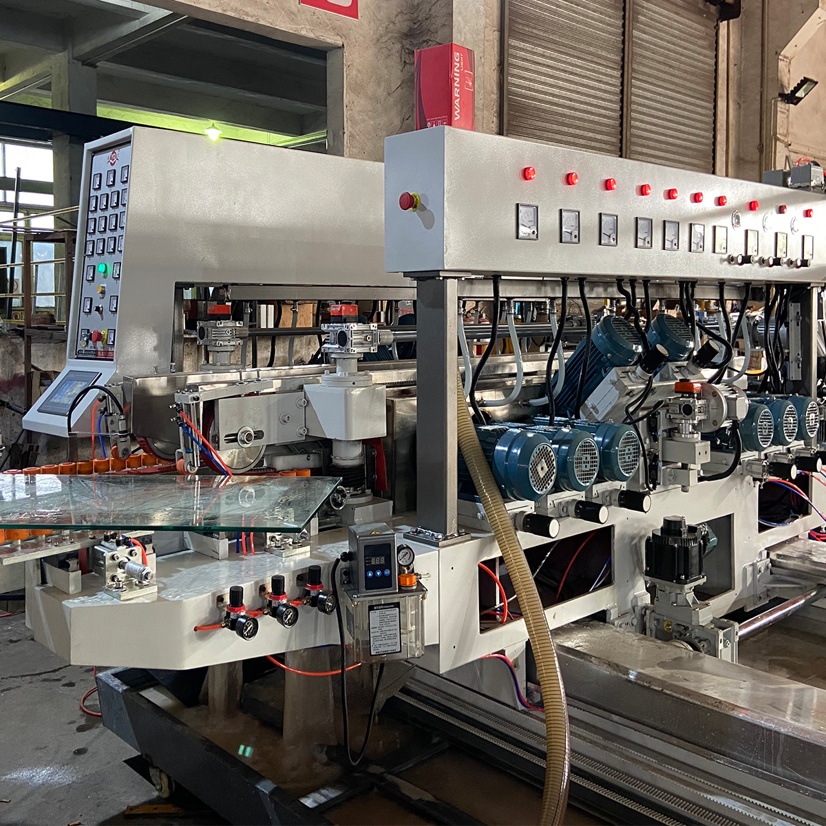 Automatic glass double edger / glass double polisher / Bilateral glass edging machine