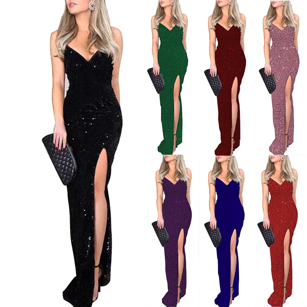 2024 Elegant Casual Dresses Sexy Vestidos Prom Long Sequined Party Dress High Quality Wedding Bridesmaid Evening Dresses