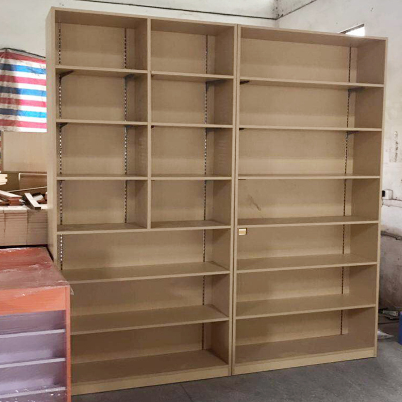 Factory custom made wood wall display rack melamine surface display stand phone accessories wooden wall shelf