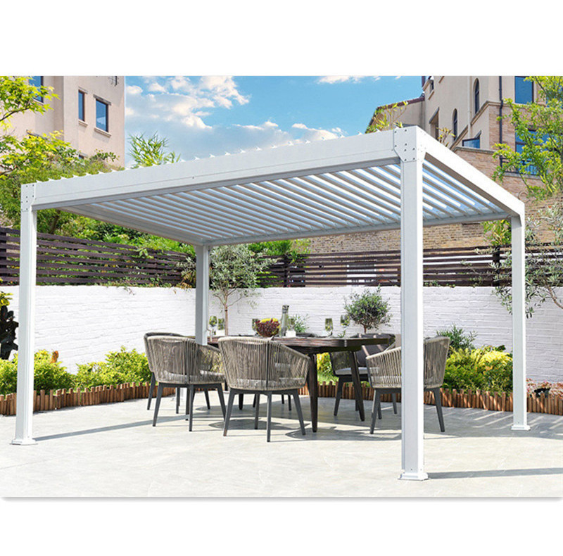 Best price outdoor 6x3 gazebo usine electric louvered wasserdichte aluminium pergola pavillon lamellen