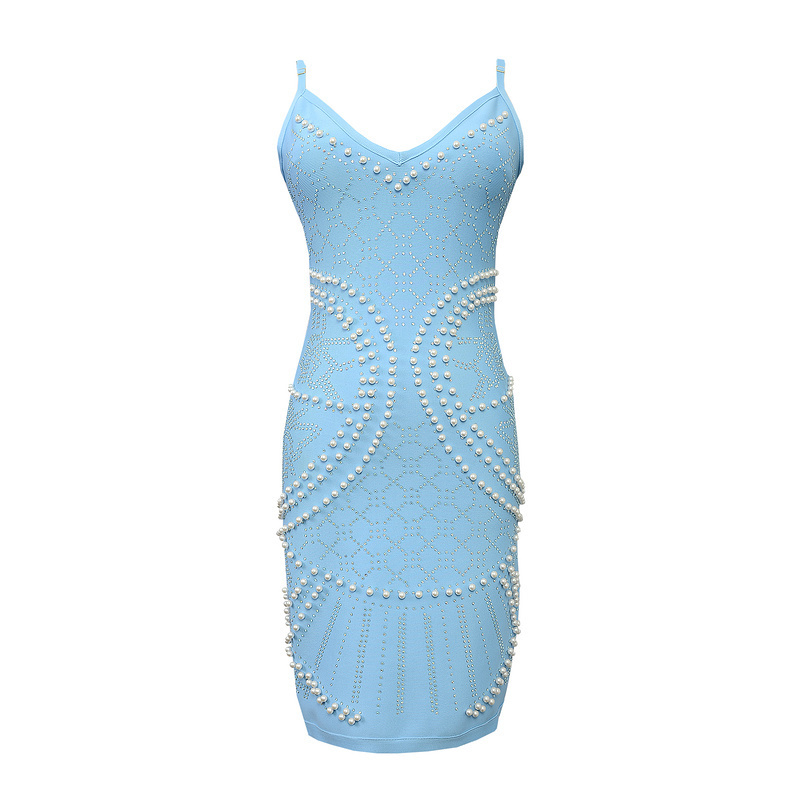 C3028 Migo garment women dresses casual new arrival sky blue  bandage mini dress womens boutique