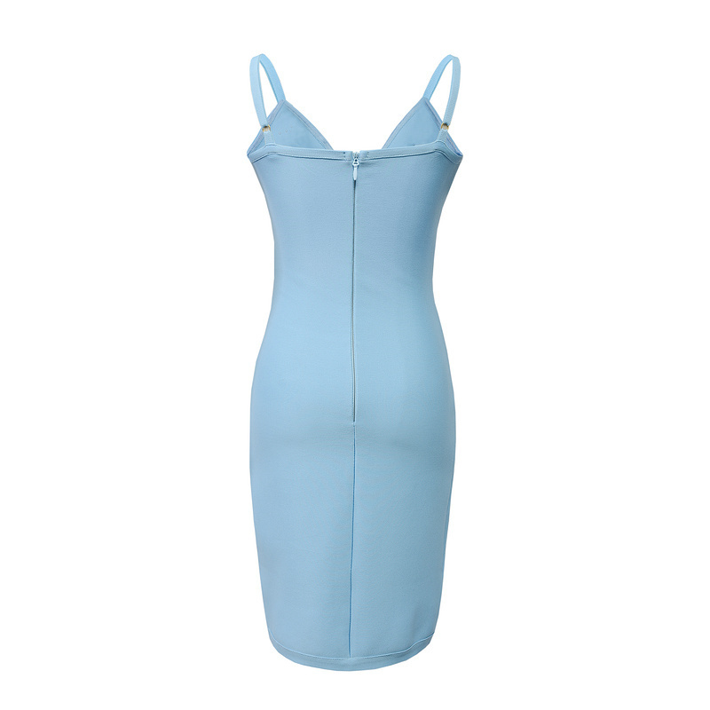 C3028 Migo garment women dresses casual new arrival sky blue  bandage mini dress womens boutique