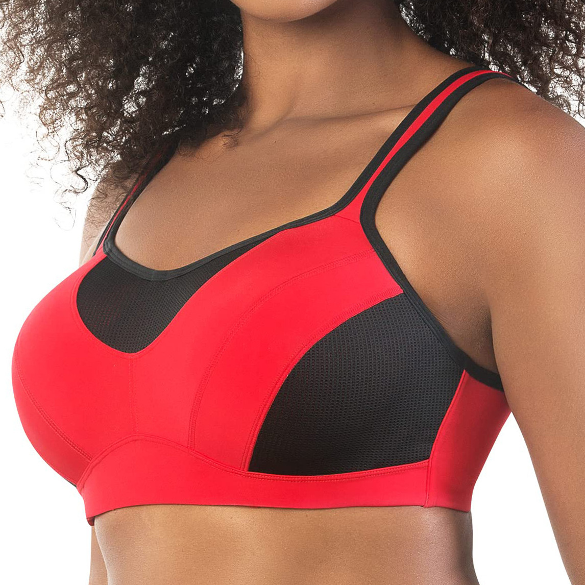 Ladymate ODM/OEM sujetador deportivo Woman Padded Cross Straps Activewear Sports plus size Bra full coverage Yoga Fitness bra