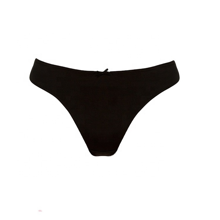 Most Popular Products Thread Mature Women Panties solid color thongs mid-waist panty underpants