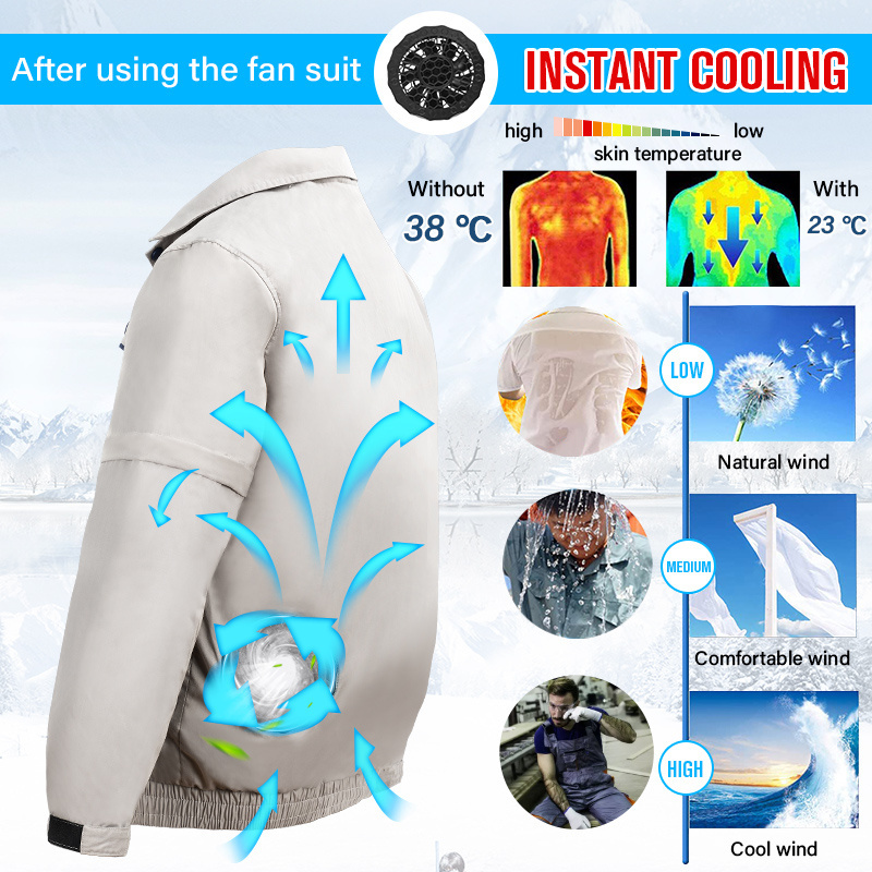 Summer USB Smart Welding Construction Work Cooling Vest Fan Clothing Portable Air Conditioner Jacket For Wholesale