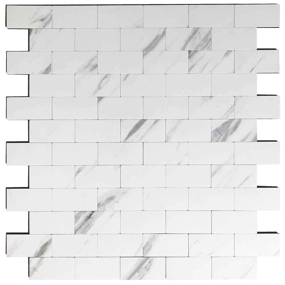 Premium Carrara White Tile Peel and Stick Backsplash Self Adhesive Shower Wall Tiles