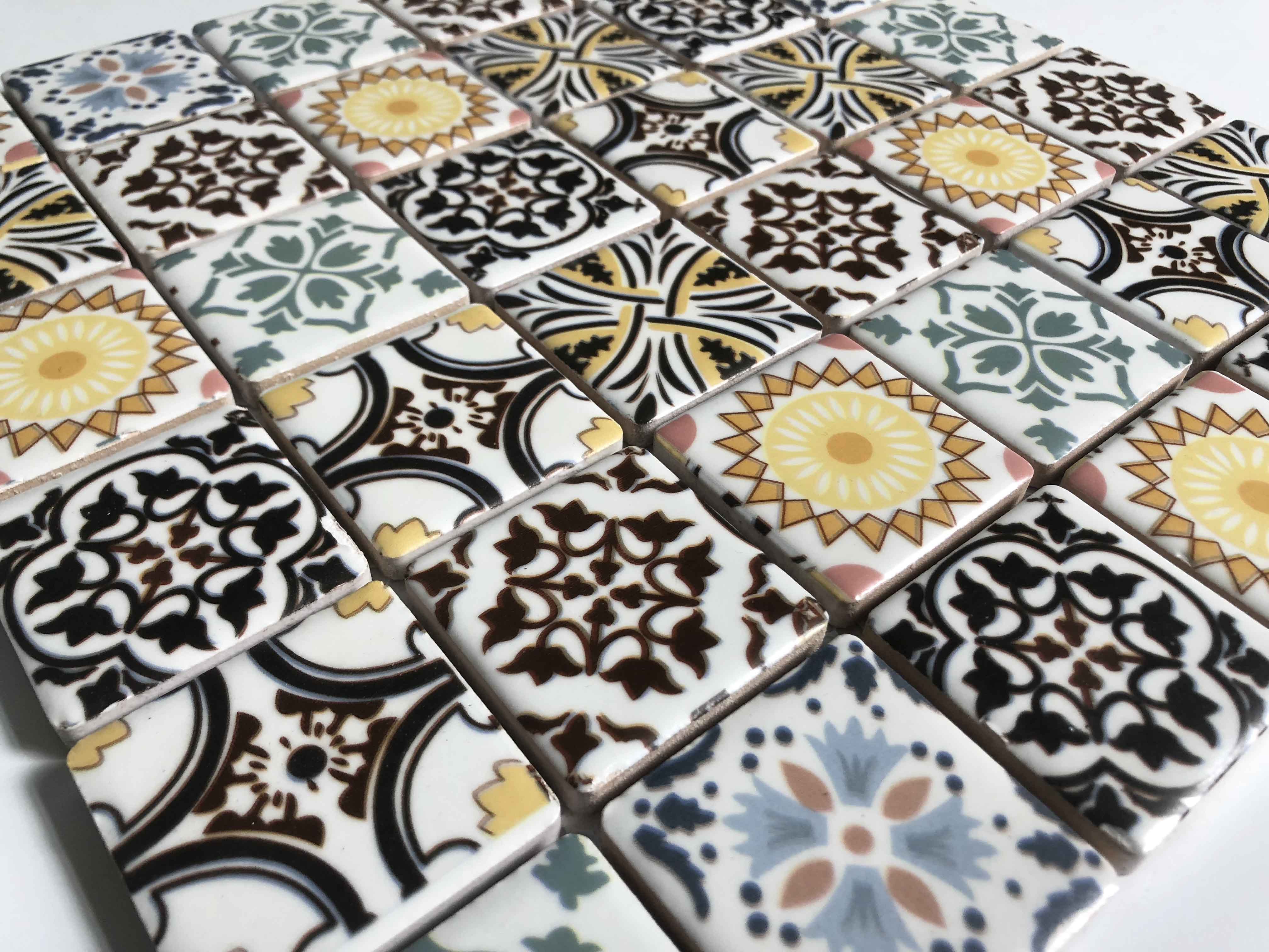 Europe Style White Ink Jet Ceramic Mosaic Tile for Kitchen Backsplash Pool Mosaic Wall Tiles