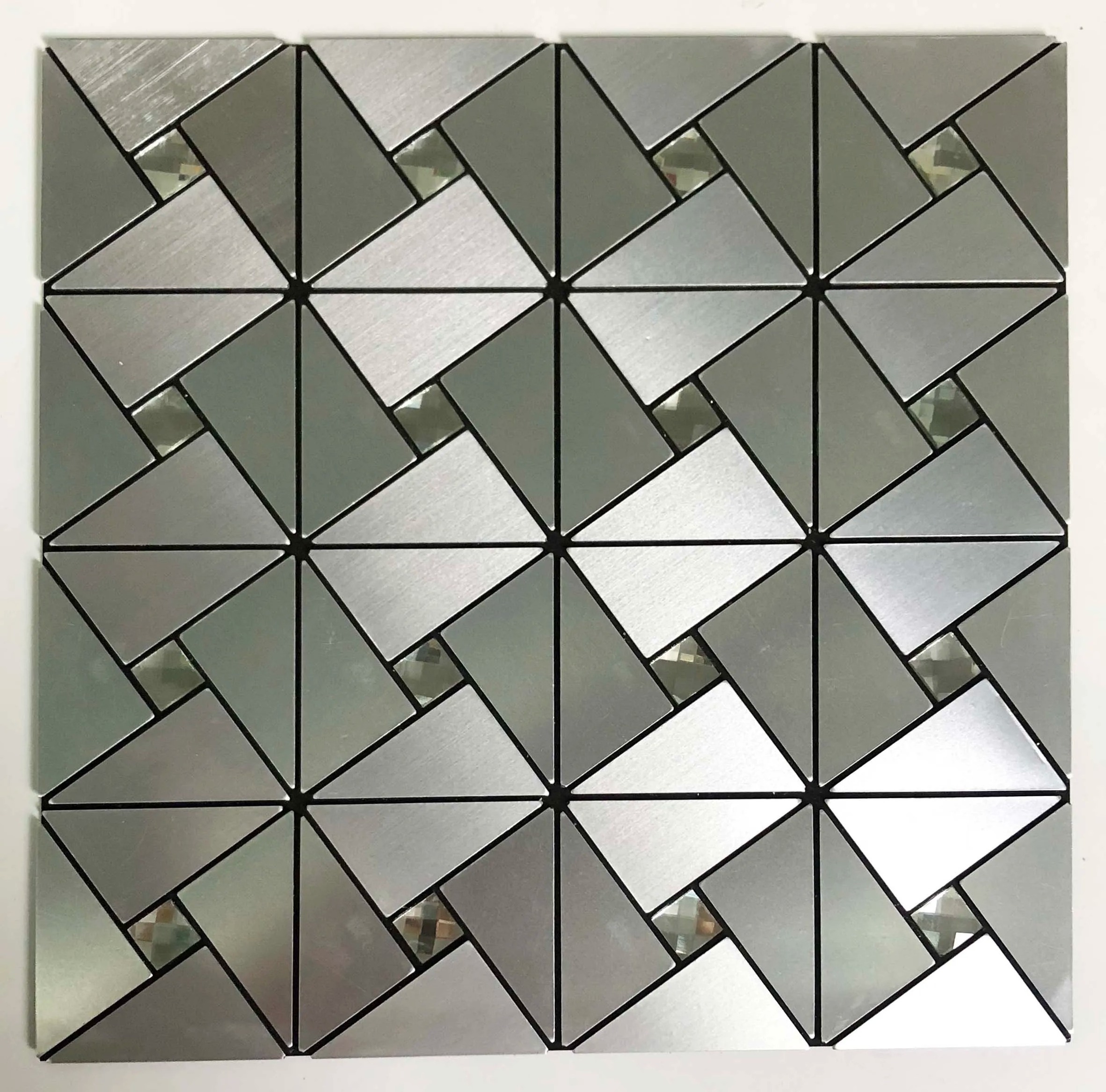 Foshan Factory Outlet  Blue Easy Self Adhesive Peel and Stick Metal Mosaic Tile