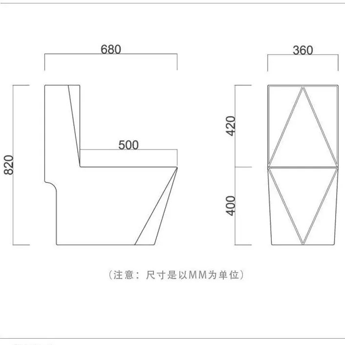 New Design Floor Mounting Diamond Shape Toilet Sets Bathroom Luxury Design Black Toilet Bowl For Hotel