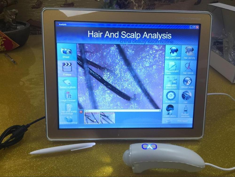 Salon use Handheld Skin & Hair Analyzer with touch screen / UV light facial skin analysis machine LF-1132A