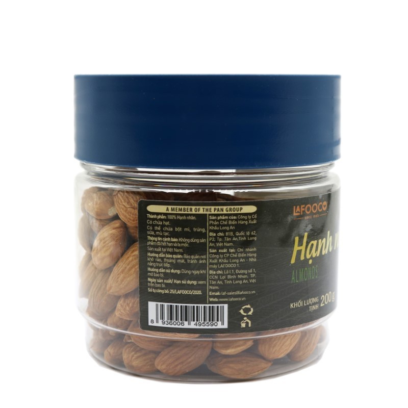 Blueberry Flavoured Almonds 200g Glass Jar Premium Origin Natural Delicious LAFOOCO