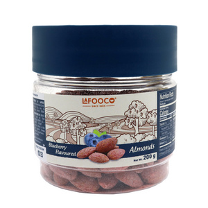 Blueberry Flavoured Almonds 200g Glass Jar Premium Origin Natural Delicious LAFOOCO