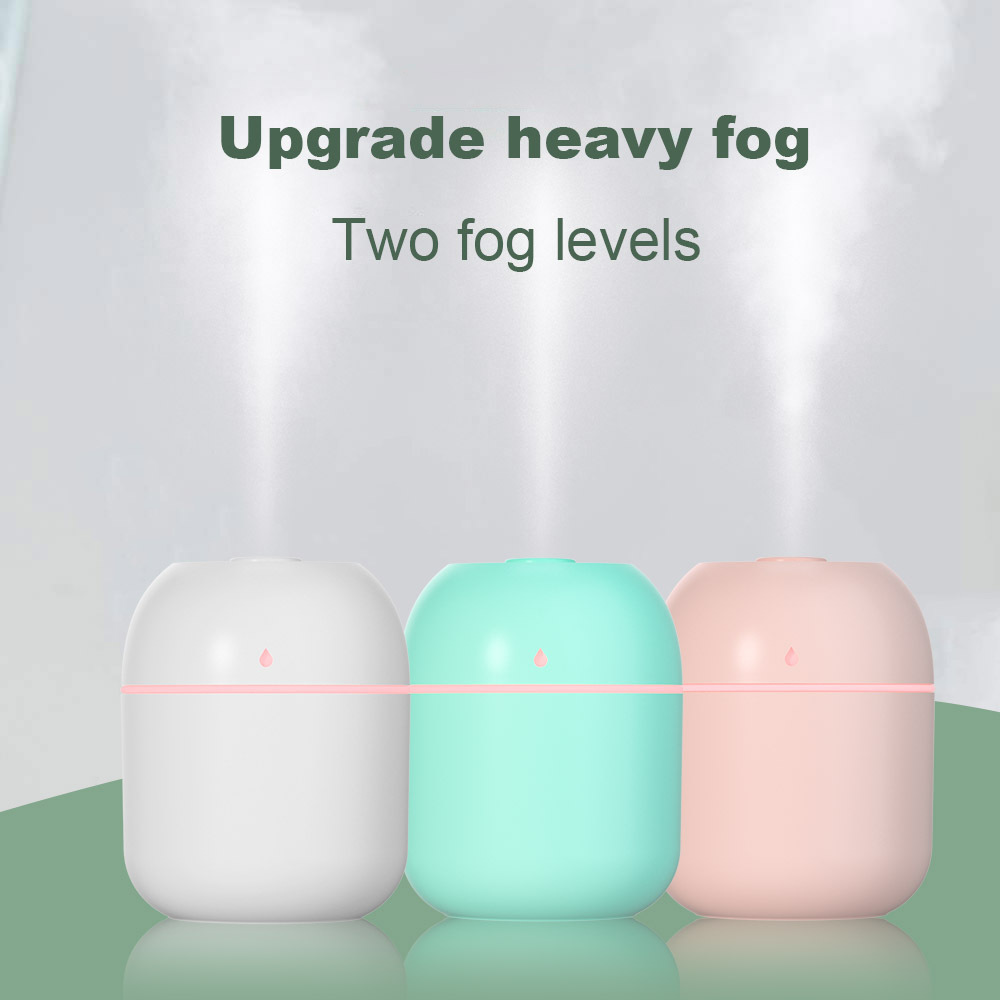 Mini 220ML Super Fog Portable Colorful Led Night Light Ultrasonic Mute Air Humidifier USB Mist Maker Humidifiers for Home Office