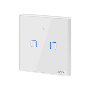 SONOFF T2 EU 2C TX Wifi/RF Remote Control Power Switch 2 Gang Wall Touch Light Switch Smart Home home automation system