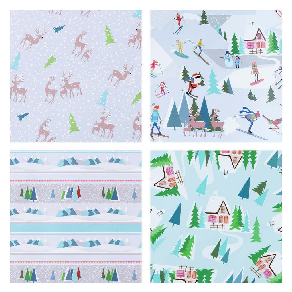 Christmas Ice Print Custom Wrapping Paper Wholesale Beautiful Gift Wrap Paper Roll Set Christmas Wrapping Paper For Gift