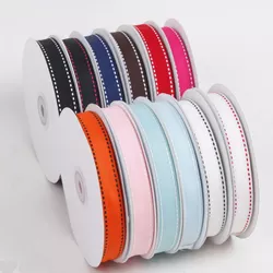 High Quality 3/8 inch 9mm Double Sided Saddle Stitched Grosgrain Ribbon