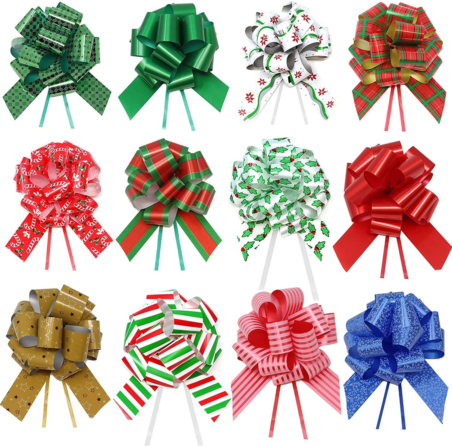 Free Sample Wholesale PP Gift Wrapping Pull Shiny Door string bows giant bows large gift pull bow