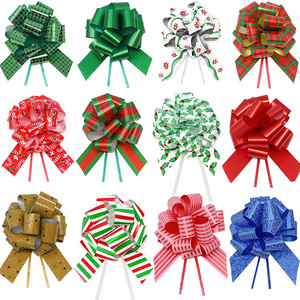 Free Sample Wholesale PP Gift Wrapping Pull Shiny Door string bows giant bows large gift pull bow