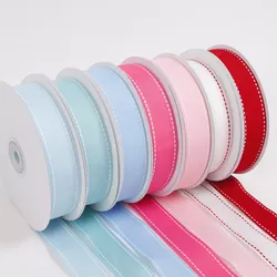 High Quality 3/8 inch 9mm Double Sided Saddle Stitched Grosgrain Ribbon