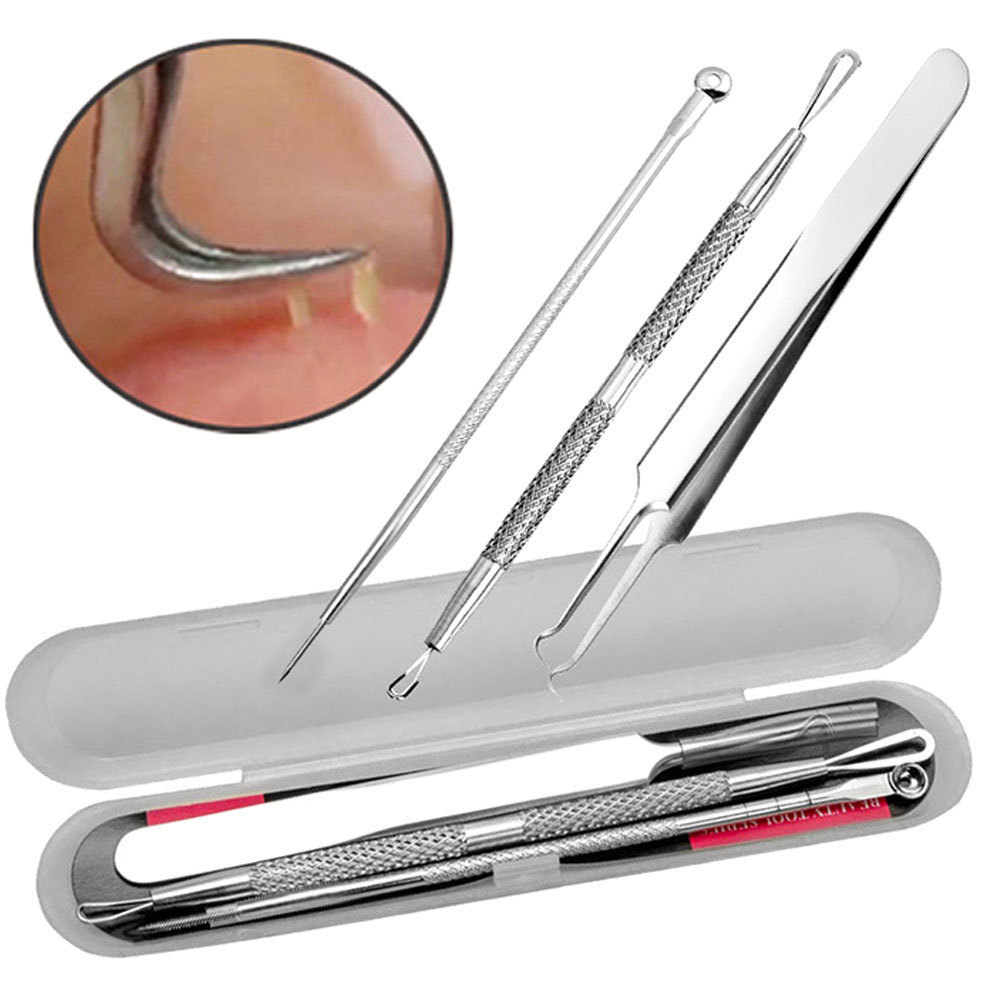 Black Head Remover and Cuticle Tweezers Nail Cuticle Pusher Personal Care Stainless Steel nail supplies for Manicure kit