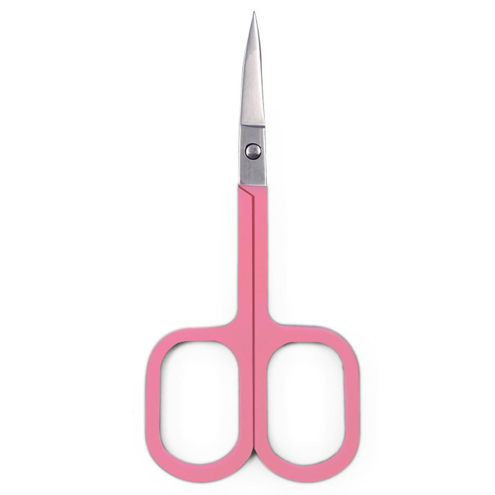 New Eyebrow Tools Nail Scissor with Beauty Instruments Eyebrow Tweezers Stainless Steel Tweezers For Eye Brows pink colour