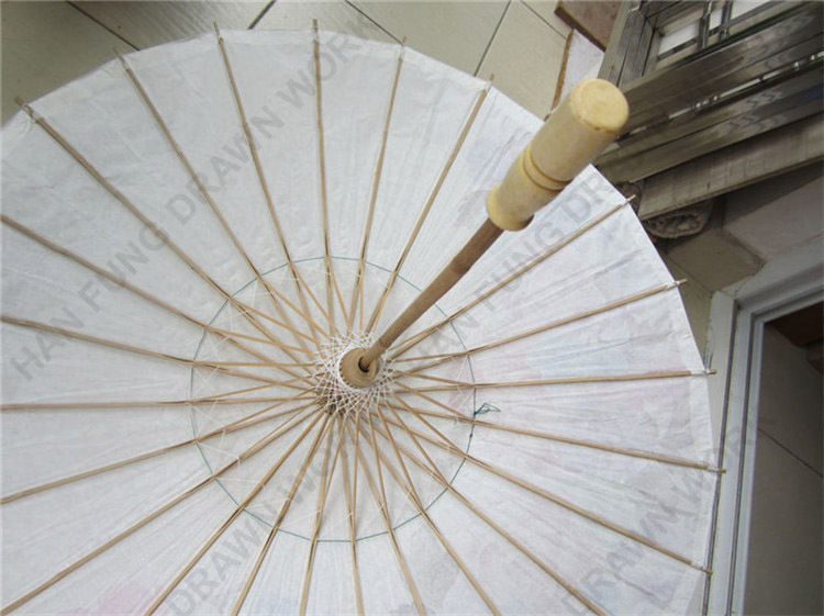 Wholesale Wedding Umbrellas Parasols Chinese Oil Paper Umbrella Children Diy Customized White Color Umbrella