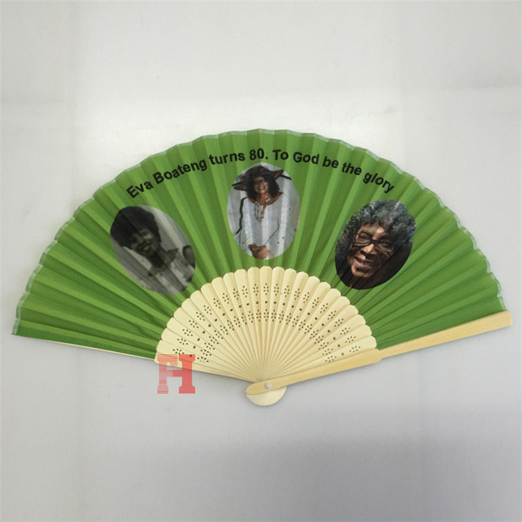 Handmade Decorative Flower Printed Wedding Souvenir Chinese Folding Silk Hand Fan