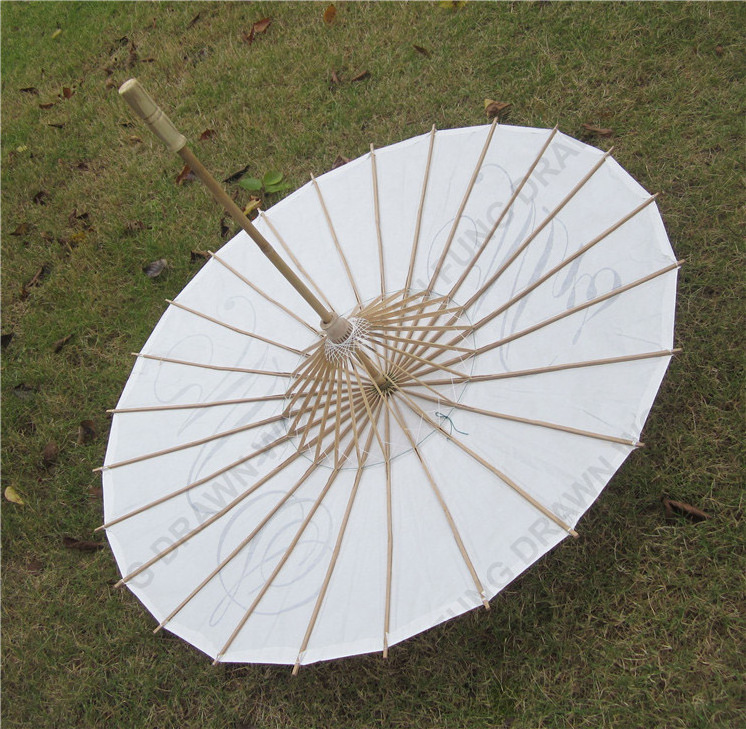 Traditional logo printed wedding paper parasol umbrella