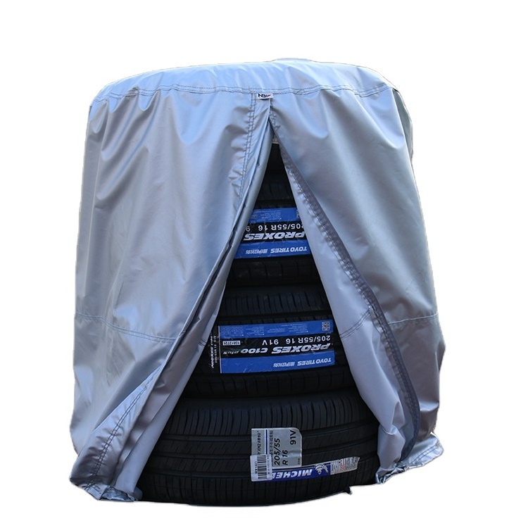 Seasonal Tire Cover with Handle PE Tyre cover Durable Wheel Storage Customized Logo