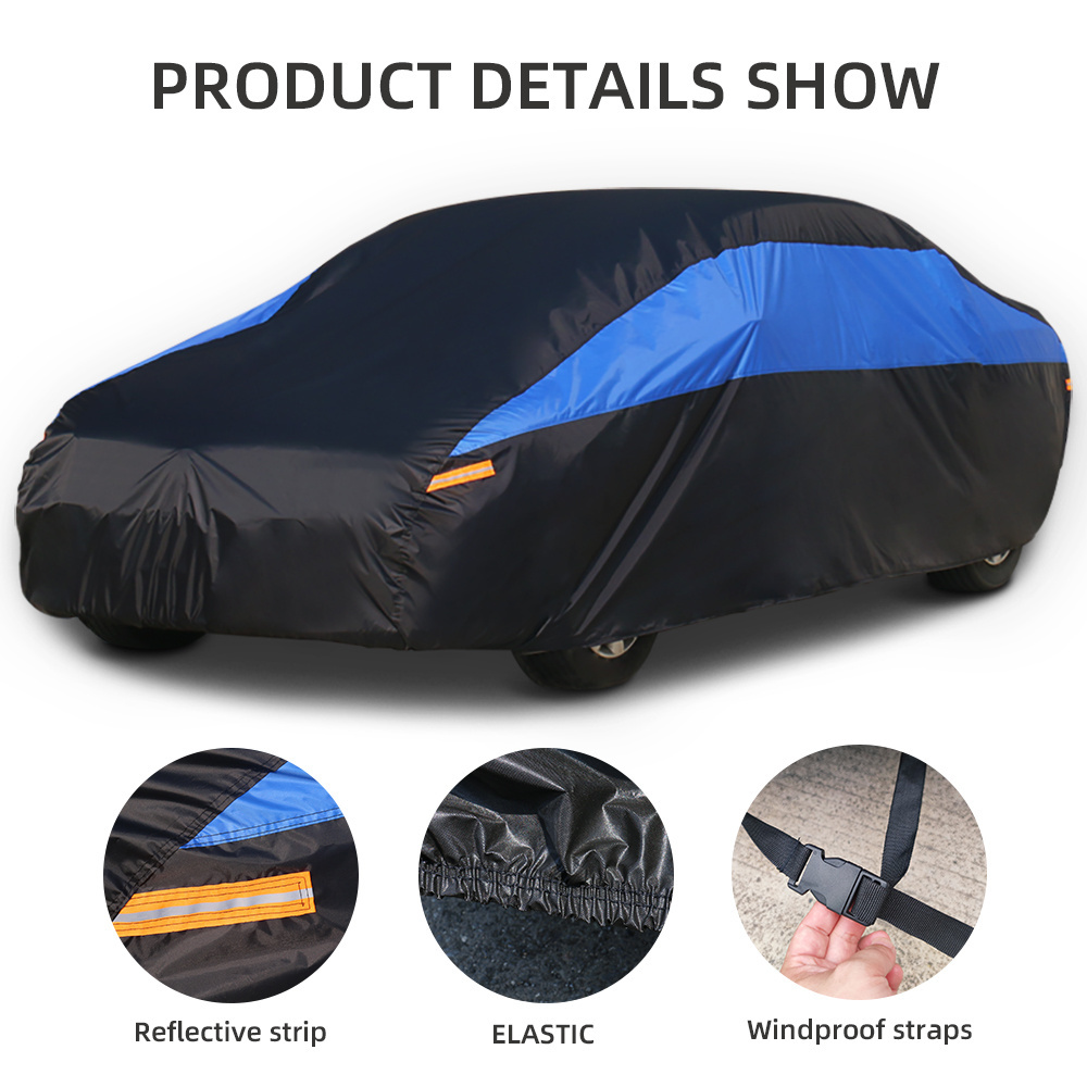 Universal car cover Waterproof Sun Protection Anti UV Rain 190T Polyester Car Body Cover Customized