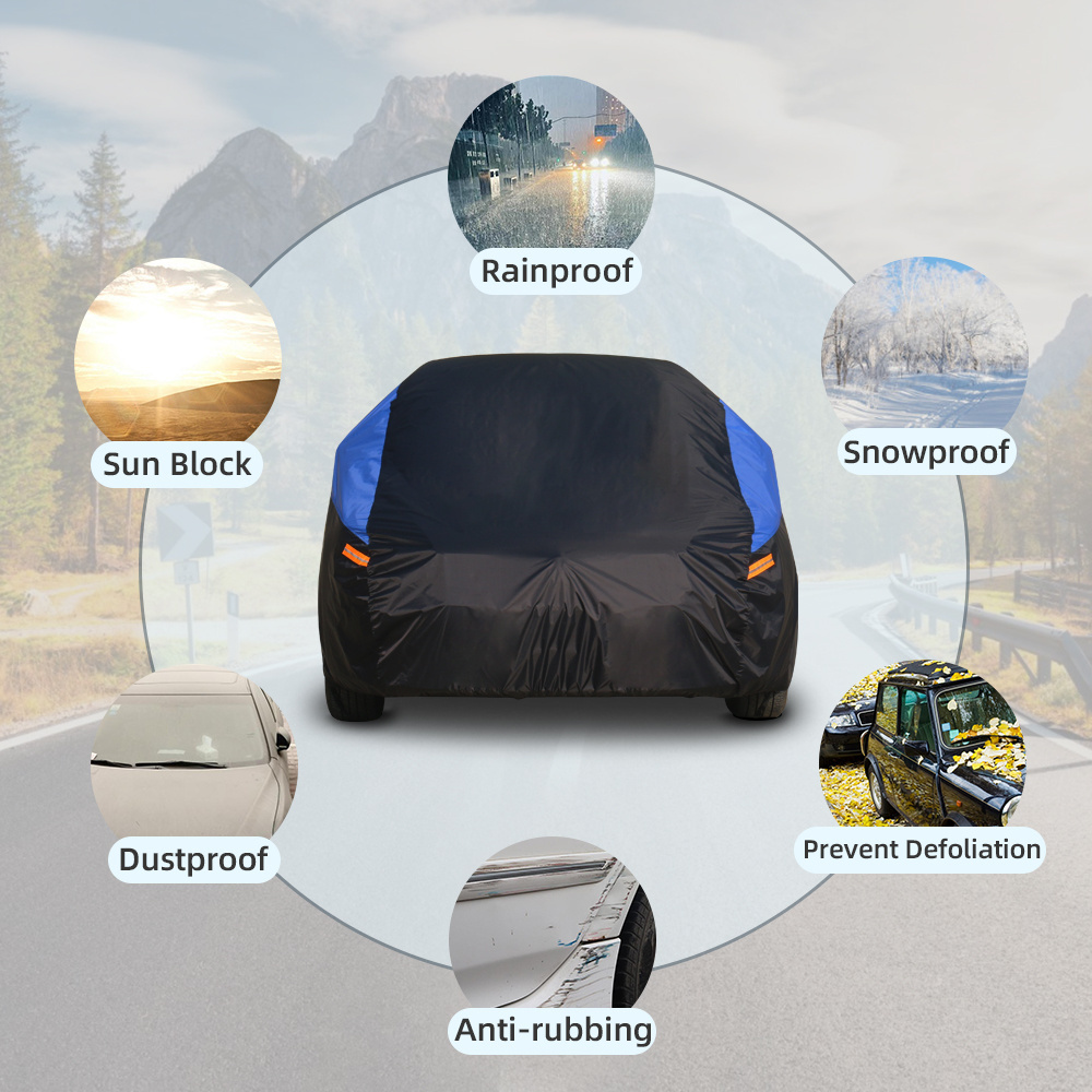 Universal car cover Waterproof Sun Protection Anti UV Rain 190T Polyester Car Body Cover Customized