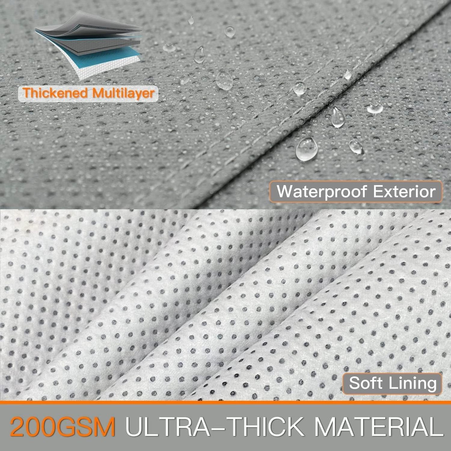 Waterproof dust rain snow protection microfiber antiscrach non woven fabric protective cover for car